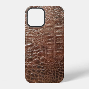 Genuine leather texture backgroundr close-up, embo iPhone 12 case