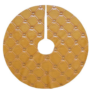 Genuine leather upholstery: decorative motif. brushed polyester tree skirt