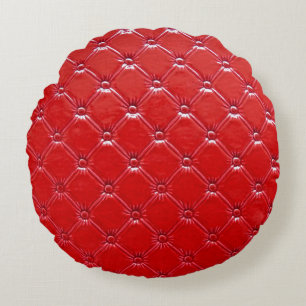 Genuine Leather Upholstery: Versatile Decor Round Pillow