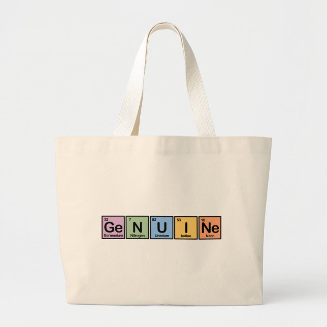 Genuine made of Elements Large Tote Bag (Front)