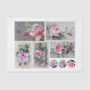 Genuine (not AI) Set of Klien (1820-1929) Roses Tissue Paper