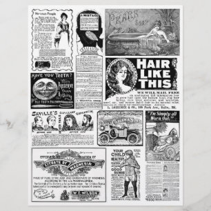 Genuine (not AI) Vintage Quack Newspaper Ads