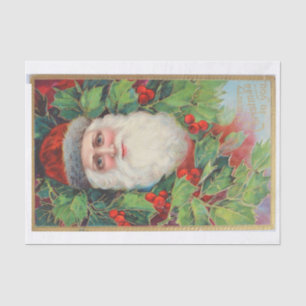 Genuine (not AI) Vintage Victorian Santa Postcard  Tissue Paper