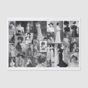 Genuine (Not AI) Vintage Victorian Women Collage Tissue Paper