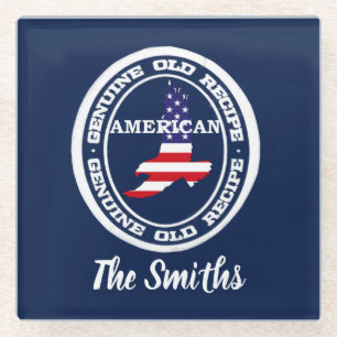 Genuine Recipe American Glass Coaster