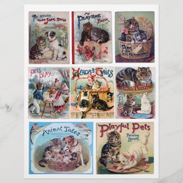 Genuine Vintage Victorian Children's Book Covers (Front)