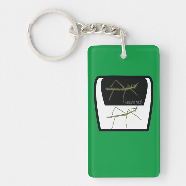 Genuine Wood Acrylic Lake Keychain (Front)