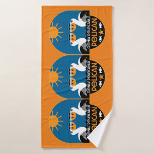 Genus Pelecanus Bird Art    Bath Towel