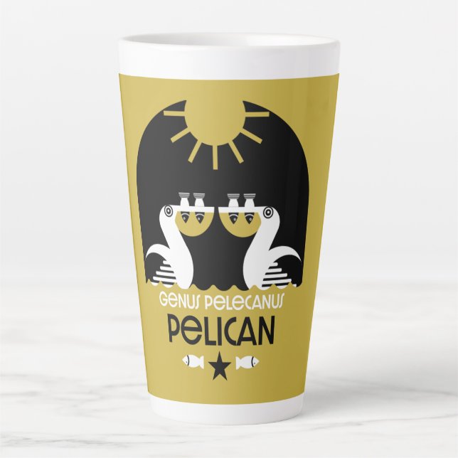 Genus Pelecanus Bird Art    Latte Mug (Front)