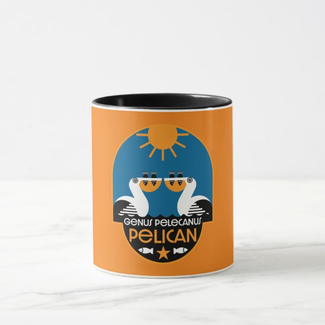 Genus Pelecanus Bird Art  Mug (Center)