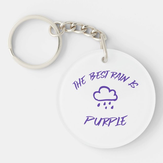 GenX The Best Rain is Purple  Keychain (Front)