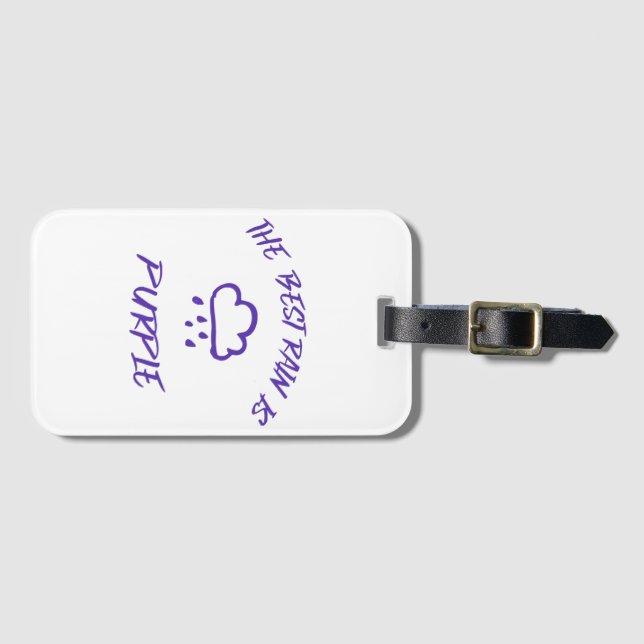 GenX The Best Rain is Purple  Luggage Tag (Front Horizontal)