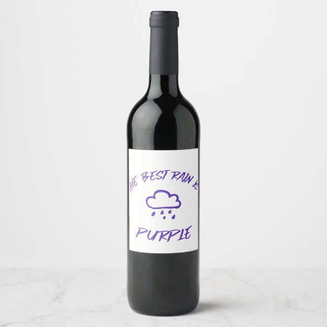 GenX The Best Rain is Purple  Wine Label (Front)