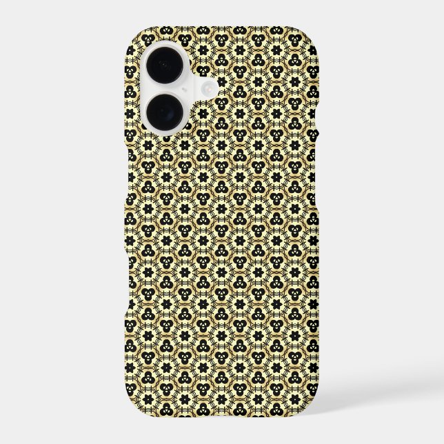 Geo1 Black Gold Geometric Pattern (Back)