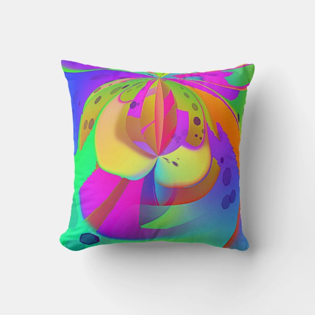 Geo All Fruit Throw Pillow (Front)