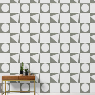 Geo circle and triangle pattern wallpaper