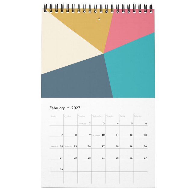 Geo conception Pastell calendrier (Feb 2027)