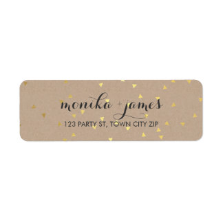GEO CONFETTI cute gold foil trendy festive kraft