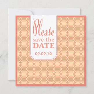 Geo Coral Abstrait Enregistrer la date Invitation