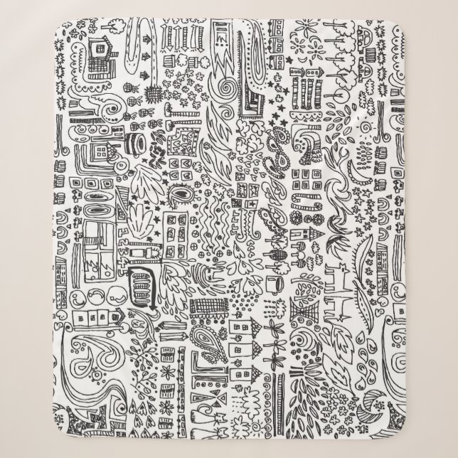 Geo design abstract pattern. sherpa blanket (Front)