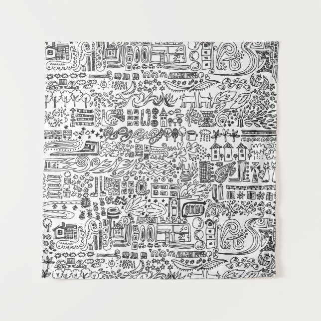 Geo design abstract pattern. tapestry (Front)