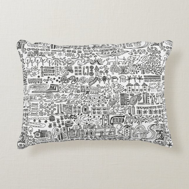 geo design accent pillow (Front)