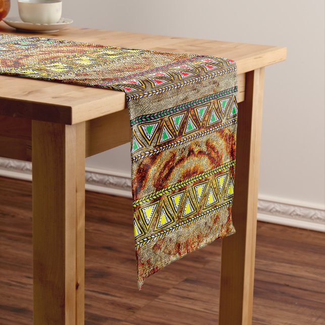 “Geo-Ethnic Elegance” Short Table Runner (In Situ)