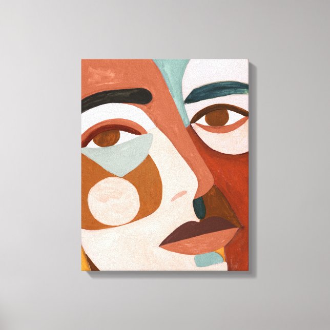 Geo Face Upclose Canvas Print (Front)