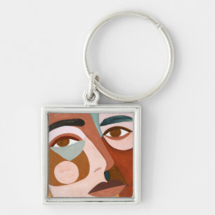 Geo Face Upclose Keychain