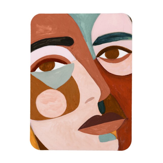 Geo Face Upclose Magnet (Vertical)