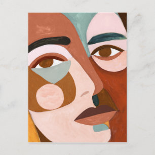 Geo Face Upclose Postcard