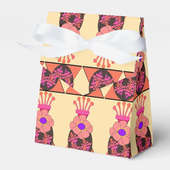 Geo Floral  Favor Box (Front Side)