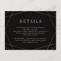 Geo Frame Wedding Details Enclosure Card