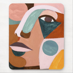 Geo Half Face Mouse Pad