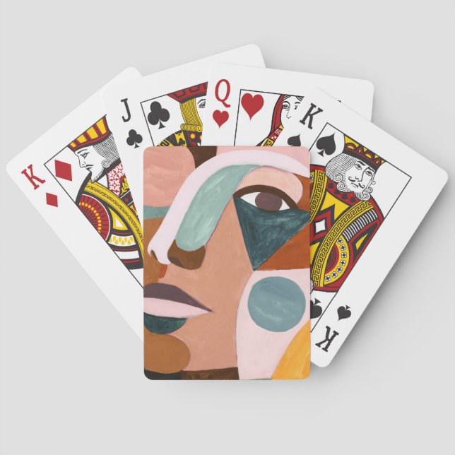 Geo Half Face Playing Cards (Back)