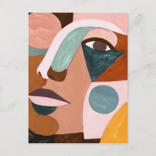 Geo Half Face Postcard