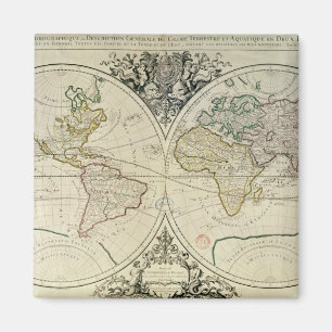 Geo-Hydrographic Mappamonde Magnet