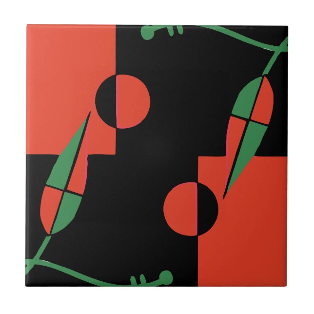 Geo Leaves Tile (Front)