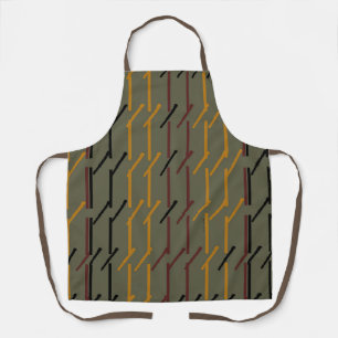 Geo Line Mix Stripe Kitchen Chef  Apron