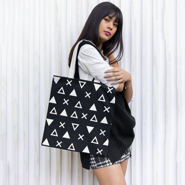 Geo Line Triangle Tote Bag (Creator Uploaded)
