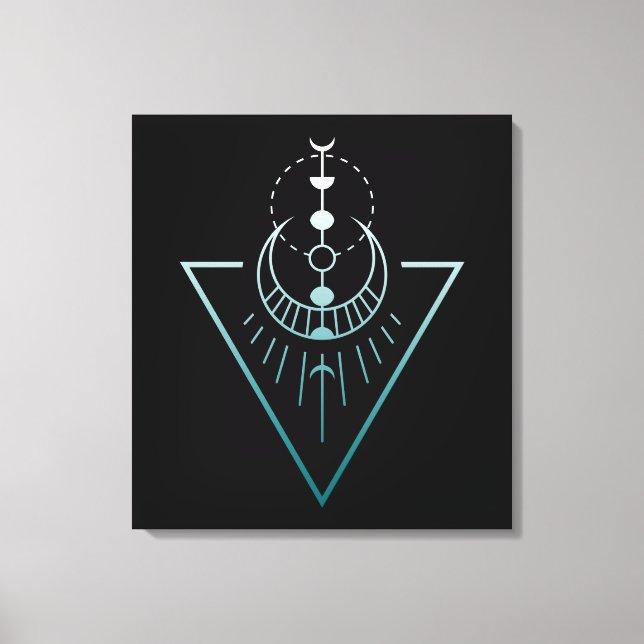 geo moon phases canvas print (Front)