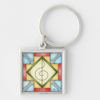 Geo Music Keychain
