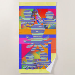 Geo Octopus  Beach Towel