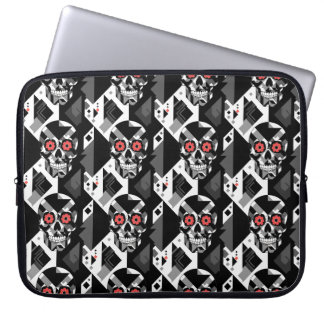 "Geo-Reaper: Chic Meets Skull" Laptop Sleeve