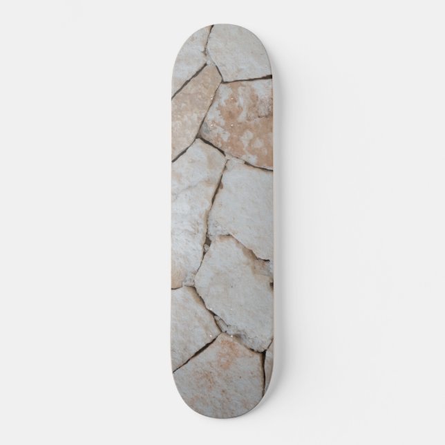 Geo Stone Wall #1 #wall #decor #art  Skateboard (Front)