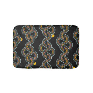 Geo Stripe: Trendy Vintage Design Bath Mat