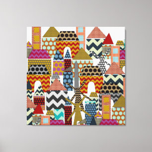 geo town canvas print