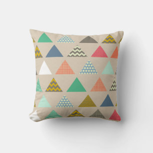 geo triangles throw pillow