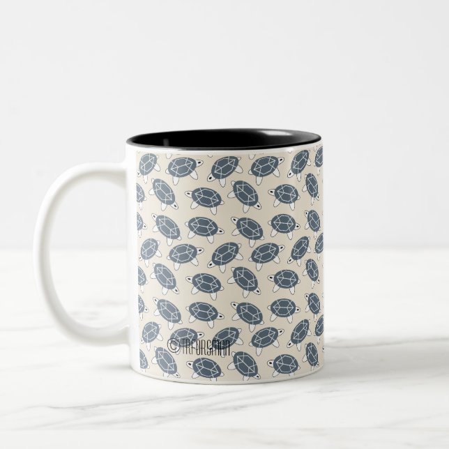 Geo turtle  mug - Geo Cat collection by TR Forsman (Left)