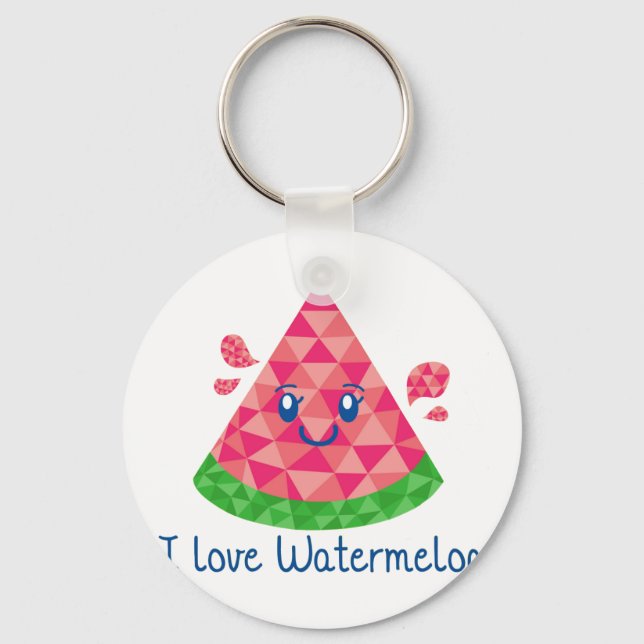 Geo Watermelon Keychain (Front)